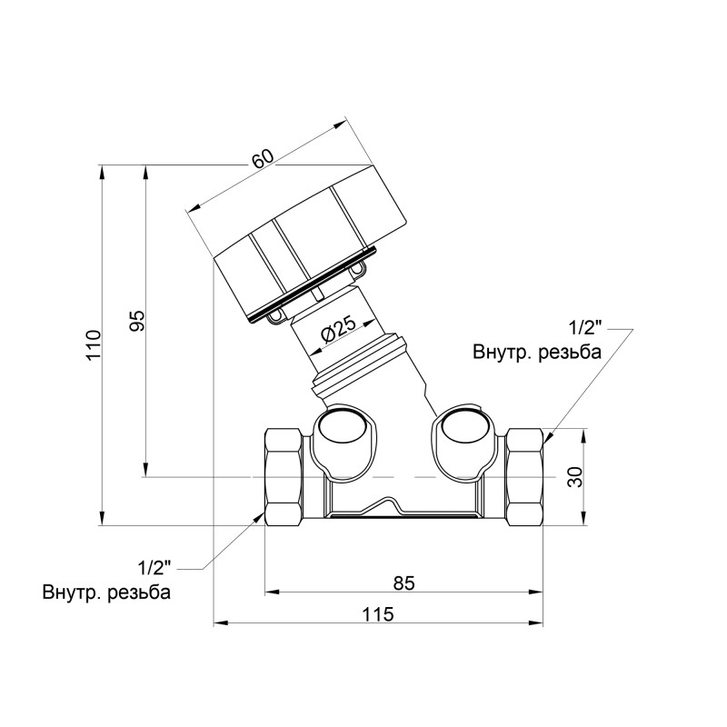 Балансувальний вентиль Icma 1/2