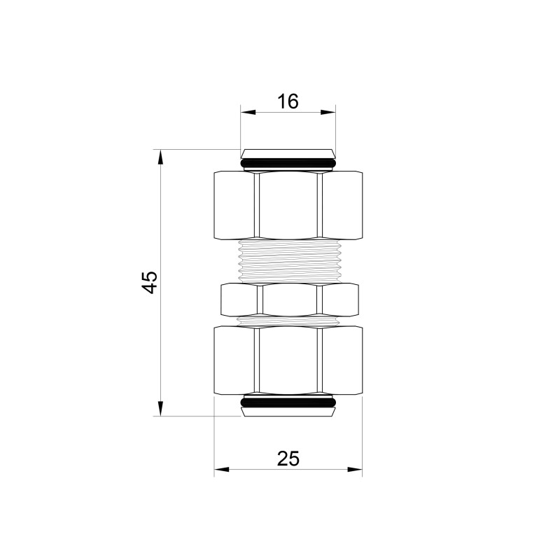 Перехідник обтискний Thermo Alliance Standart 16х16 SD152W1616