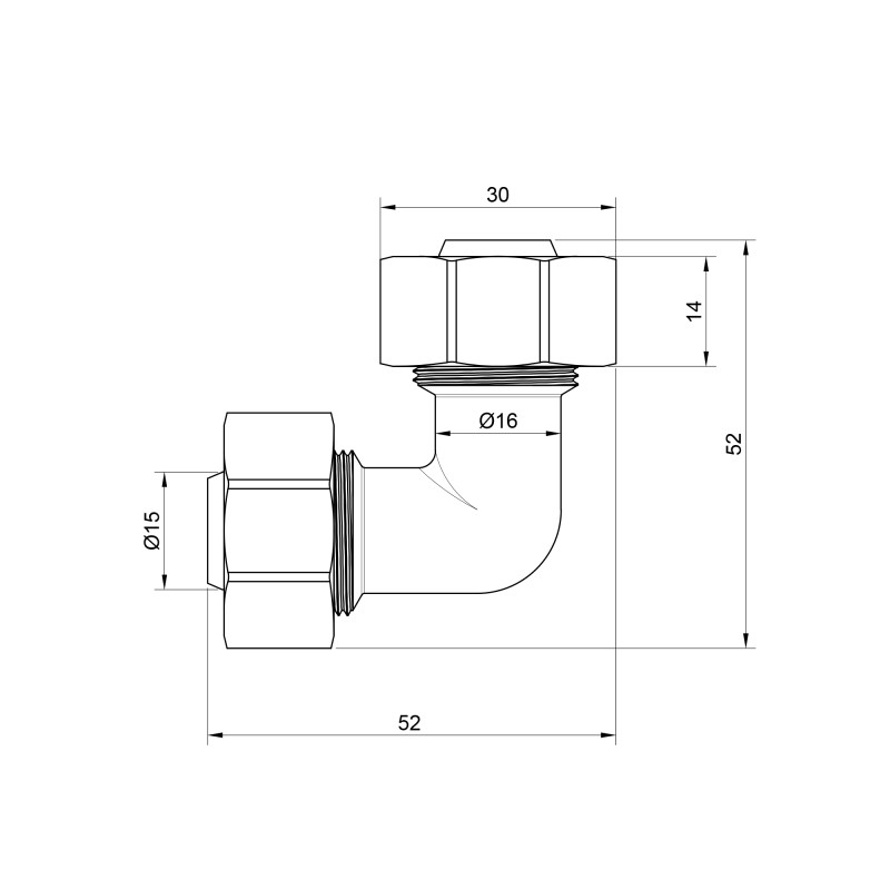 Кут обтискний Thermo Alliance Standart 20 SD155W2020