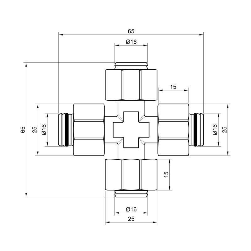 Хрестовина обтискна Thermo Alliance Standart 16 SD150W16161616