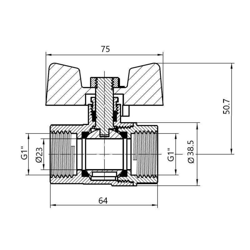 Кран кульовий Thermo Alliance Standart 1