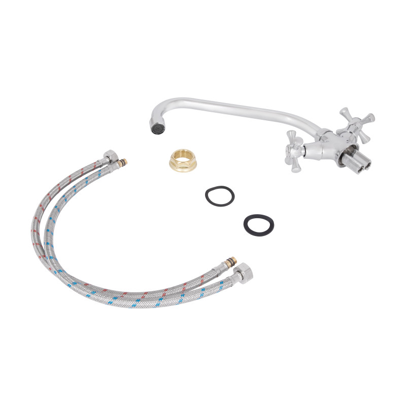 Змішувач для кухні Lidz Lamb 271F двохвентильний LDLAM271FCRM21889 Chrome