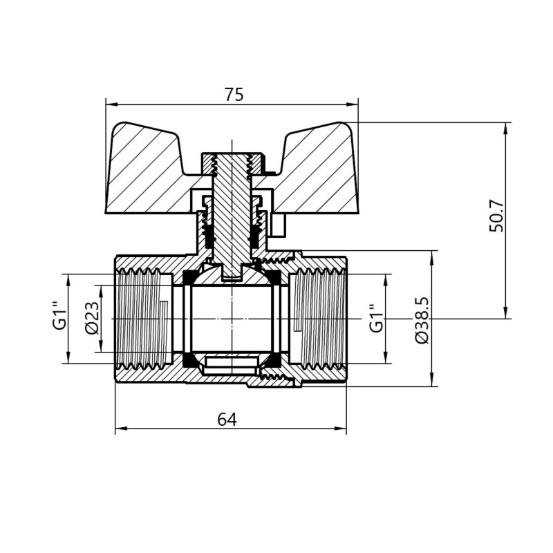 Кран кульовий Thermo Alliance Standart 1