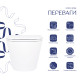 Унітаз підвісний Qtap Robin безобідковий з сідінням Soft-close QT1333046ENRW