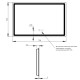 Дзеркало Qtap Mideya (DC-F908) 800х600 з LED-підсвічуванням Touch, з димером QT2078F908W