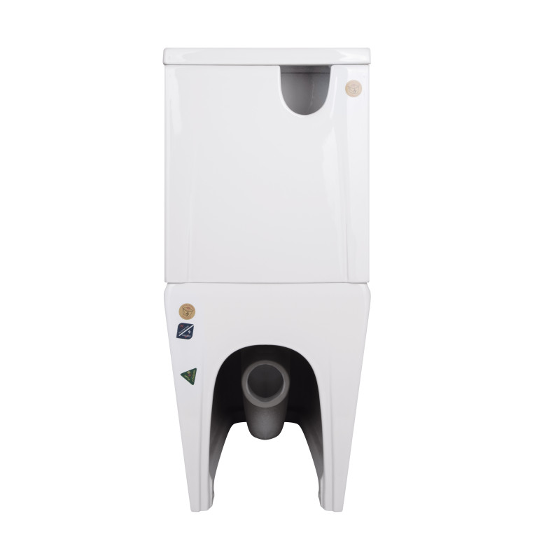 Унітаз-компакт Qtap Crow безобідковий з сідінням Soft-close QT05222170W