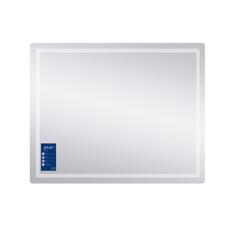 Дзеркало Qtap Mideya (DC-F910) 1000х800 з LED-підсвічуванням Touch, з антизапотіванням, димером QT2078F910W