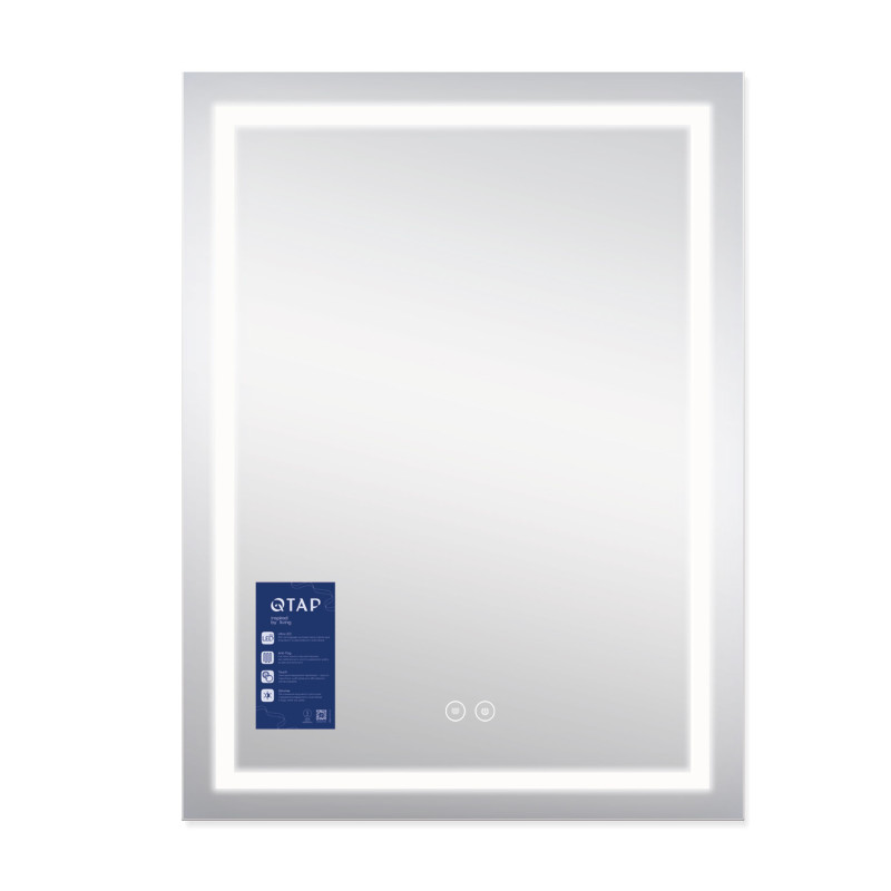 Дзеркало Qtap Mideya (MI1) 600х800 з LED-підсвічуванням Touch, з антизапотіванням, димером QT2078F937W