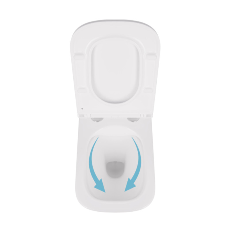 Унітаз підвісний Qtap Tern безобідковий з сідінням Soft-close QT1733052ERW