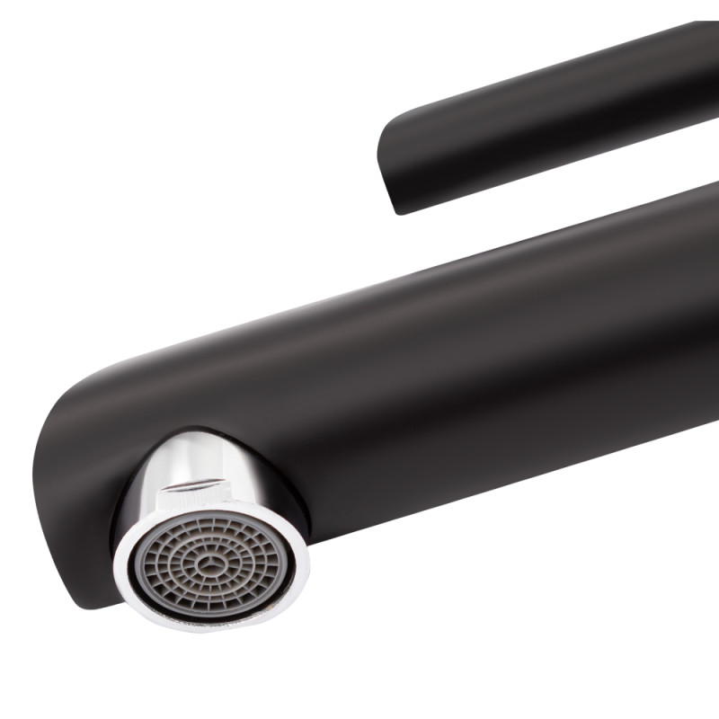Змішувач для раковини Qtap Grand QTGRABCR001F Chrome/Black