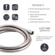 Шланг для ручного душу Qtap Hadice 2000 мм QTHADPVC200C Chrome