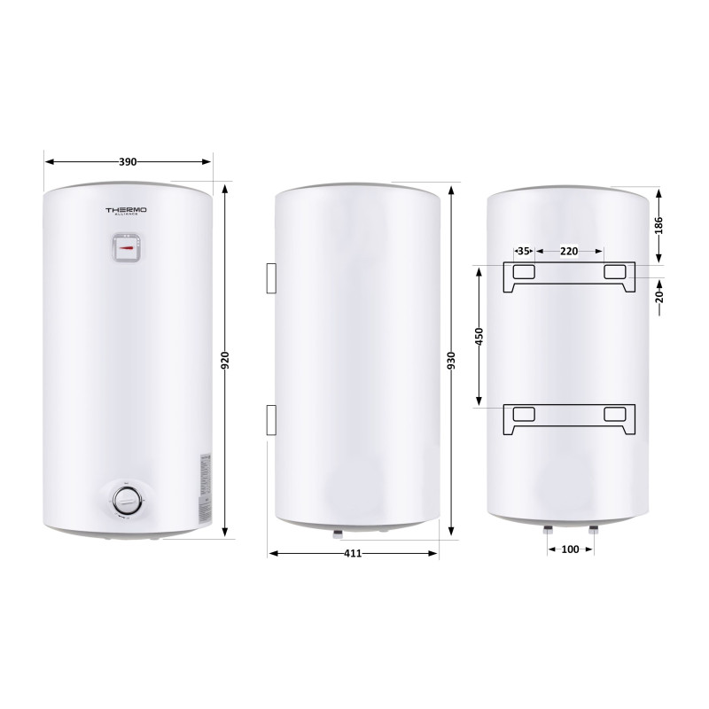 Водонагрівач електричний Thermo Alliance 80 л SLIM вертикальний, мокрий ТЕН 1,5 кВт D80V15Q2