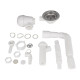 Сифон для кухонної мийки Lidz (WHI) 60 08 E001 01 ECO з круглим переливом (вихід 50 мм)