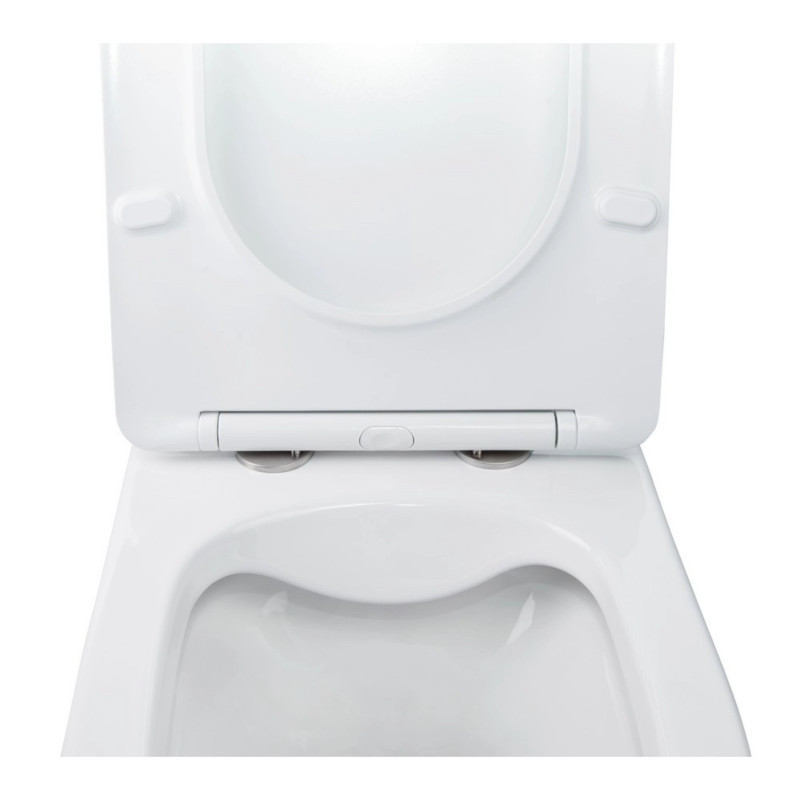 Готове рішення Qtap для ванної кімнати: підвісний унітаз Swan Rimless 520х360х320 + комплект інсталяції Nest 4 в 1 (кругла клавіша Satin)
