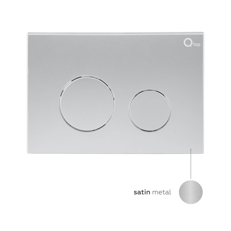 Готове рішення Qtap для ванної кімнати: підвісний унітаз Swan Rimless 520х360х320 + комплект інсталяції Nest 4 в 1 (кругла клавіша Satin)