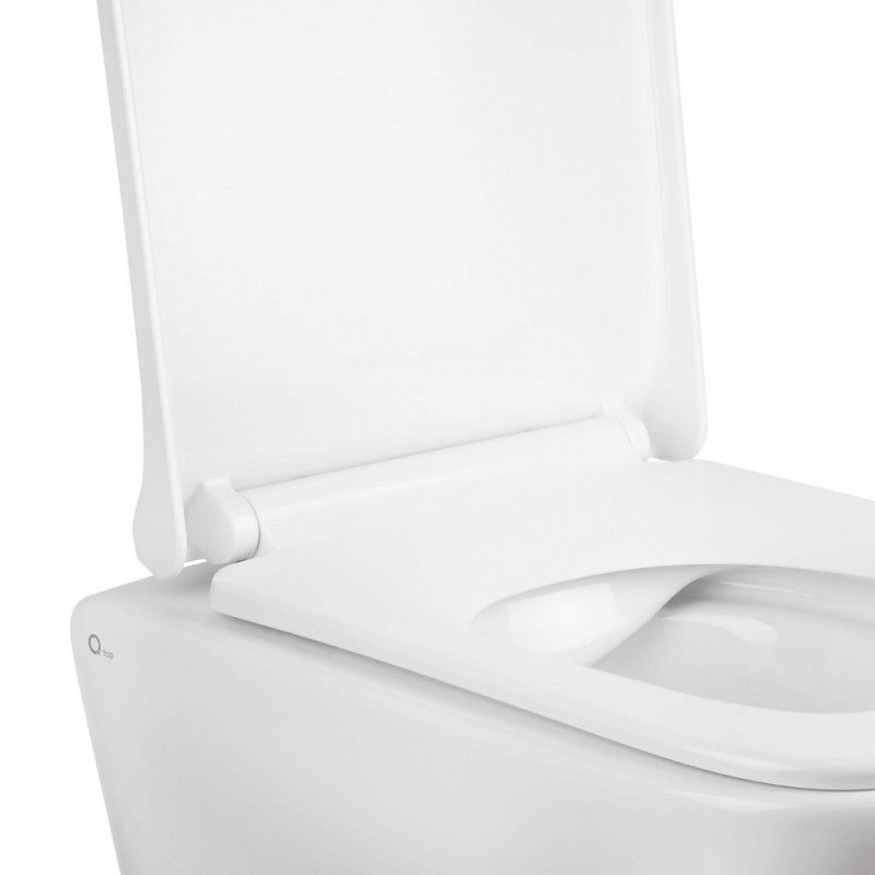 Готове рішення Qtap для ванної кімнати: підвісний унітаз Tern Rimless 490x340x350 + комплект інсталяції Nest 4 в 1 (квадратна клавіша Satin)