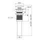 Донний клапан для раковини Qtap PU02O 225х70х70 White з переливом