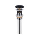 Донний клапан для раковини Qtap PU03O 225х70х70 Matt black з переливом