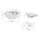 Кухонна мийка з додатковою чашею Lidz 1000x500/225 WHI-01 (LIDZWHI011000500225)