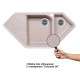 Кухонна мийка з додатковою чашею Lidz 1000x500/225 COL-06 (LIDZCOL061000500225)