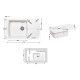 Кухонна мийка Lidz 770x490/200 WHI-01 (LIDZWHI01770490200)