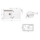Кухонна мийка Lidz 860х500/240 WHI-01 (LIDZWHI01860500240)