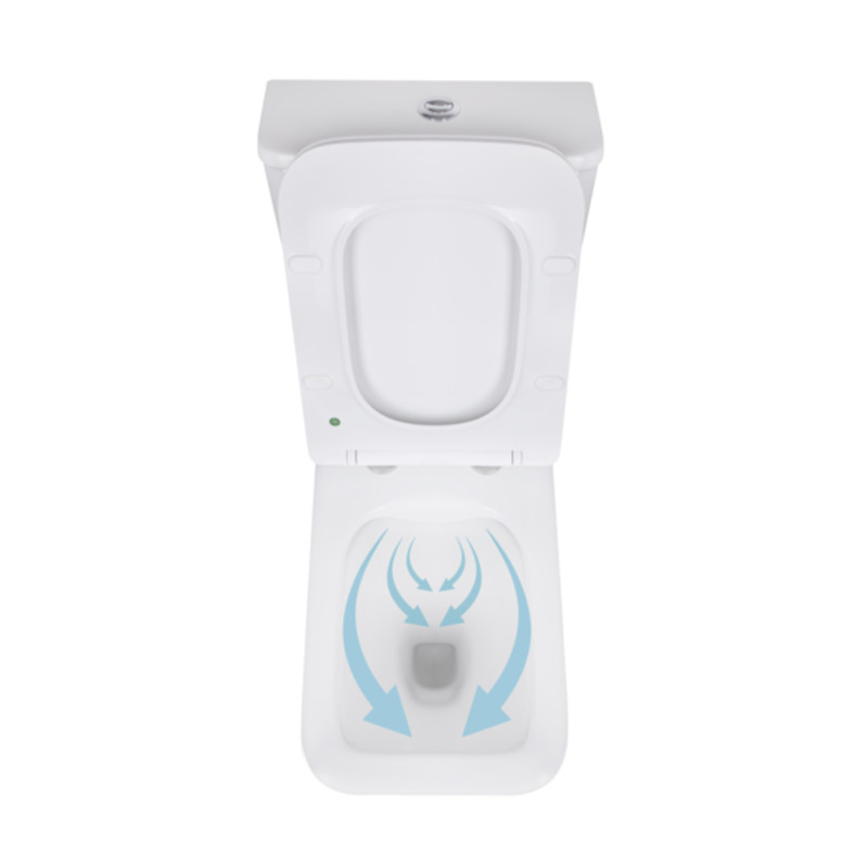 Унітаз-компакт Qtap Kalao безобідковий з сідінням Soft-close QT08221213AW