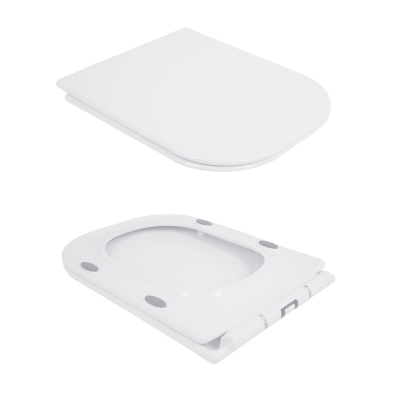Унітаз-компакт Qtap Nando безобідковий з сидінням Soft-close QT12221222AW