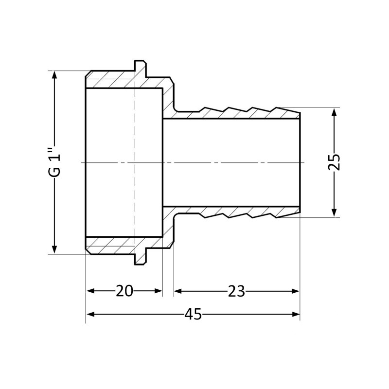 Штуцер Thermo Alliance Standart 25х1