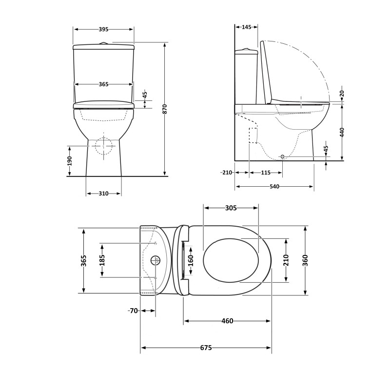 Унітаз-компакт Qtap Scorpio безободковий Ultra Quiet з сидінням Soft-close QT14226088AW