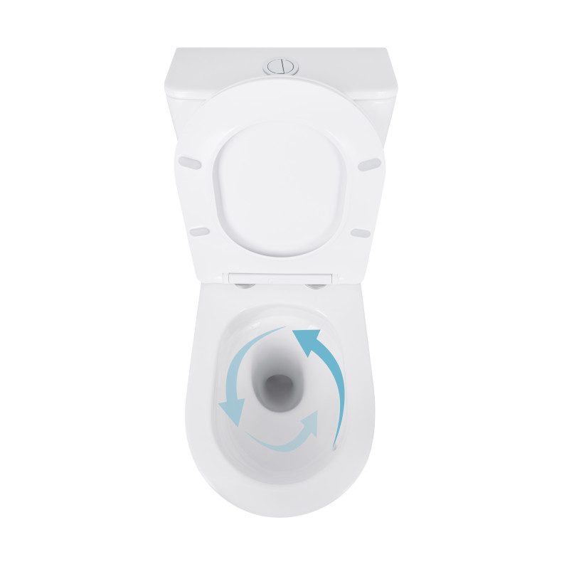 Унітаз-компакт Qtap Scorpio безободковий Ultra Quiet з сидінням Soft-close QT14226088AW