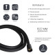 Шланг для ручного душу Qtap Hadice 1600 мм прямоугольний QTHADPVCSQ160B Black Matt