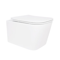 Унітаз підвісний Qtap Crow безобідковий з сідінням Soft-close QT05335171W