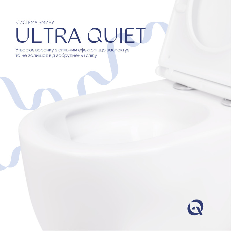 Унітаз підвісний Qtap Taurus безободковий з сидінням Soft-close QT2433084EUQW