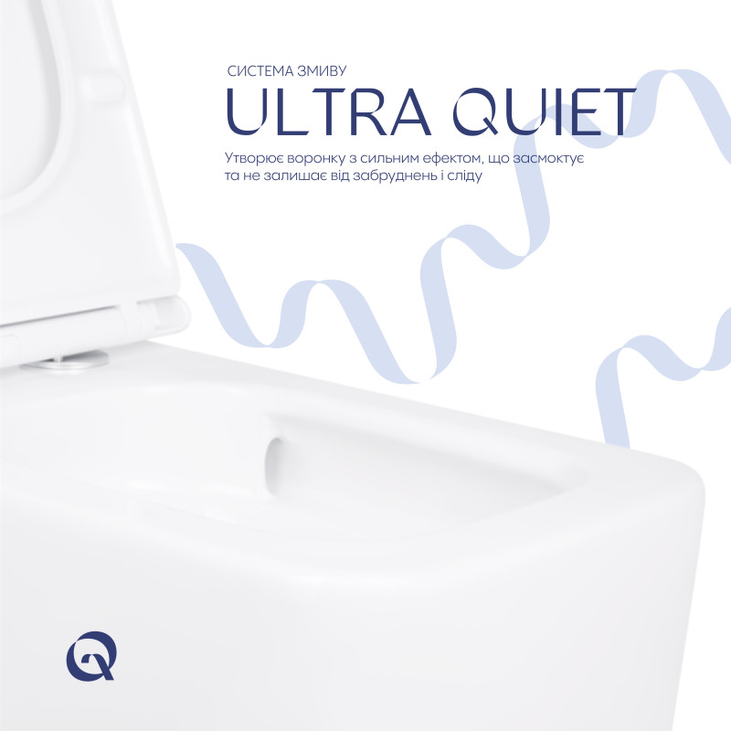 Унітаз підвісний Qtap Gemini безободковий з сидінням Soft-close QT2533076EUQW