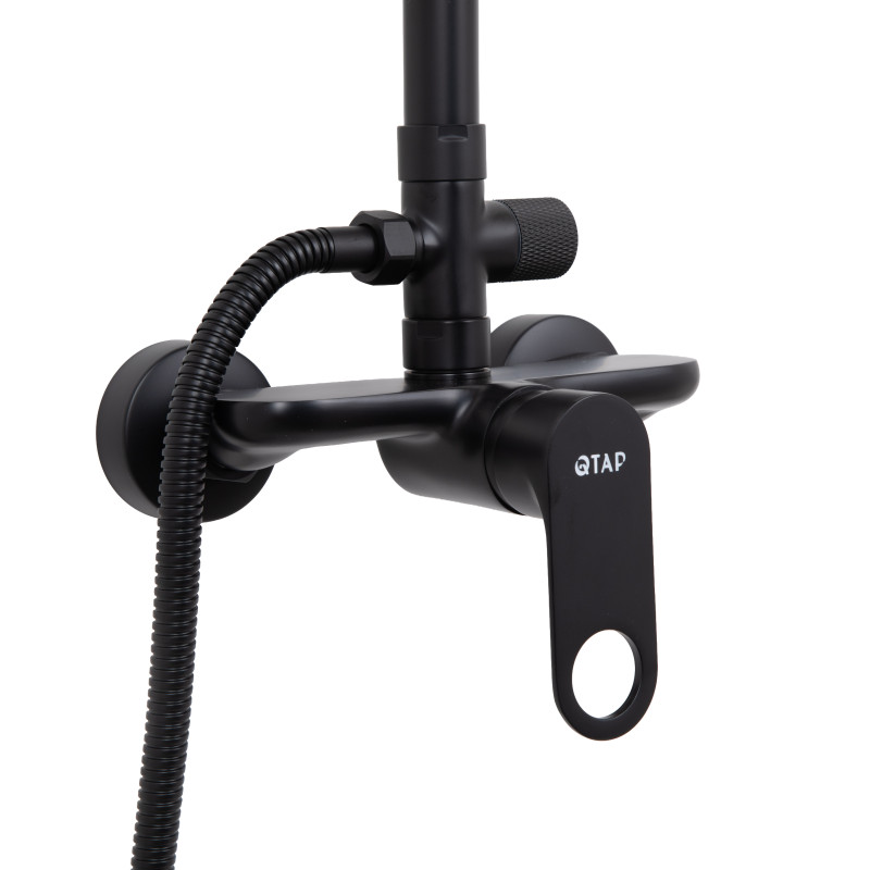 Душова система для душу Qtap Jay на два споживача QTJAY110BLM45550 Black Matt
