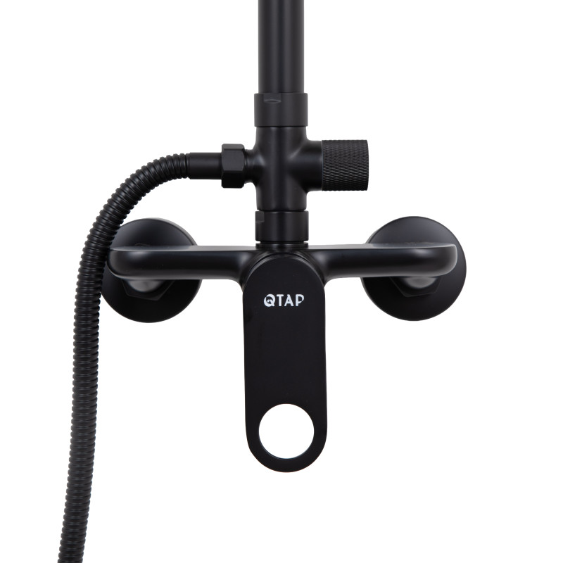 Душова система для душу Qtap Jay на два споживача QTJAY110BLM45550 Black Matt