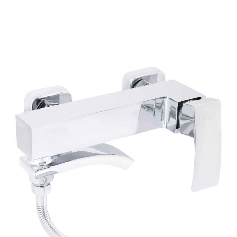Змішувач для ванни Qtap Swan Cascada з поворотним виливом (з душовим гарнітуром) QTSWA260CRM45565 Chrome
