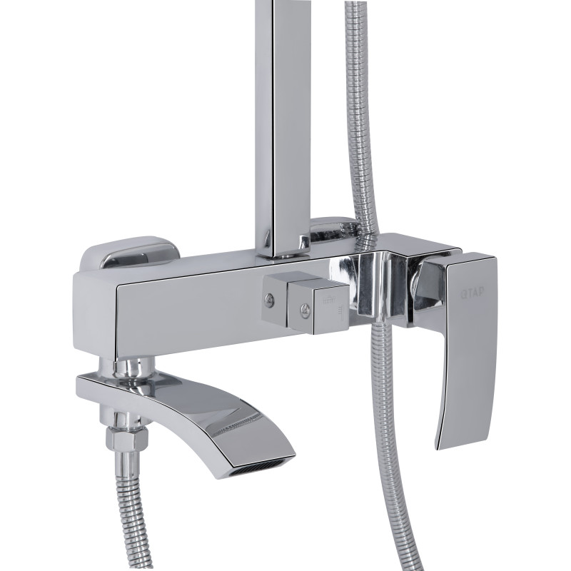 Душова система універсальна Qtap Swan Cascada на три споживачі (з виливом) QTSWA111CRM45566 Chrome