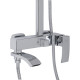 Душова система універсальна Qtap Swan Cascada на три споживачі (з виливом) QTSWA111CRM45566 Chrome