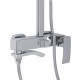Душова система універсальна Qtap Swan Cascada на три споживачі (з виливом) QTSWA111CRM45566 Chrome