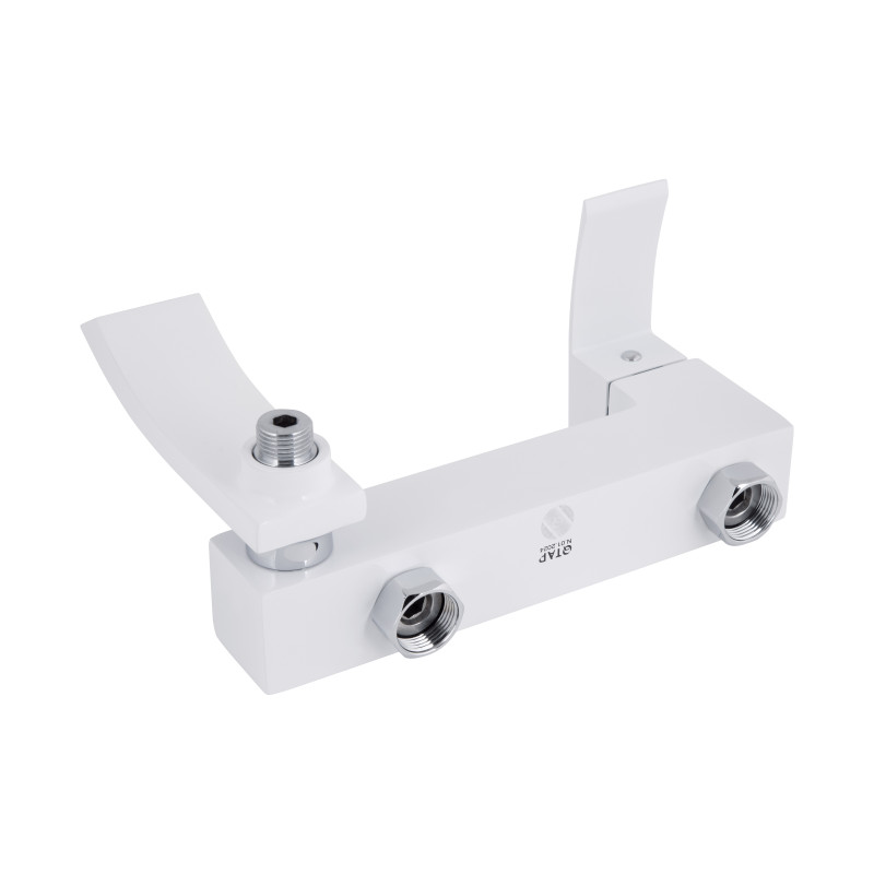 Змішувач для ванни Qtap Swan Cascada з поворотним виливом (з душовим гарнітуром) QTSWA260CRW45569 Chrome/White