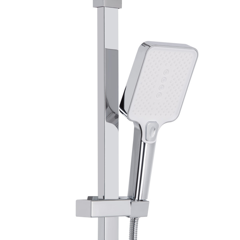 Душова система універсальна Qtap Swan Cascada на три споживача (з виливом) QTSWA111CRW45570 Chrome/White