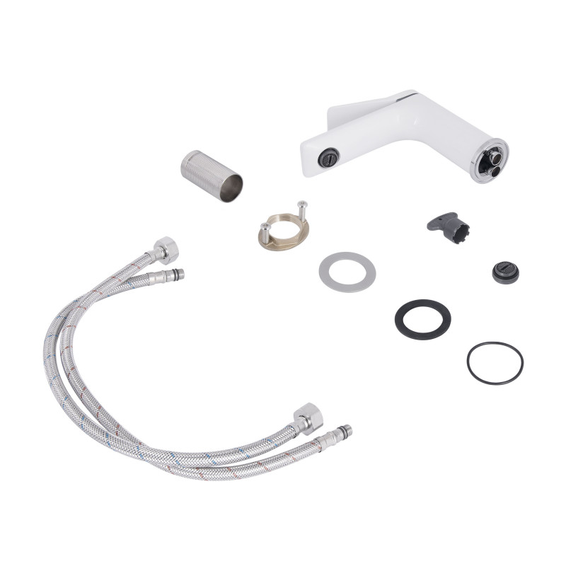 Змішувач для раковини Qtap Presto QTPRE270CRW45576 Chrome/White