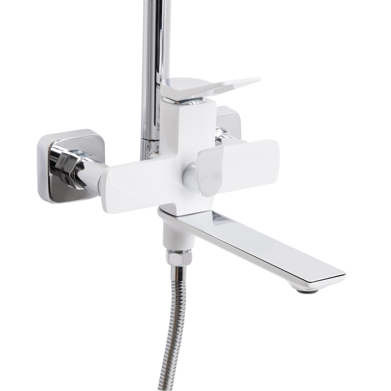 Душова система універсальна Qtap Presto на три споживача (з виливом) QTPRE111CRW45580 Chrome/White