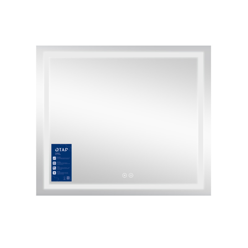 Дзеркало Qtap Mideya (MI1) 800х700 з LED-підсвічуванням Touch, з антизапотіванням, з димером QT2078NCF8070W