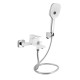 Змішувач для ванни Qtap Gemini (з душовим гарнітуром) QTGEM259CRW45683 Chrome/White