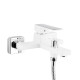 Змішувач для ванни Qtap Gemini (з душовим гарнітуром) QTGEM259CRW45683 Chrome/White