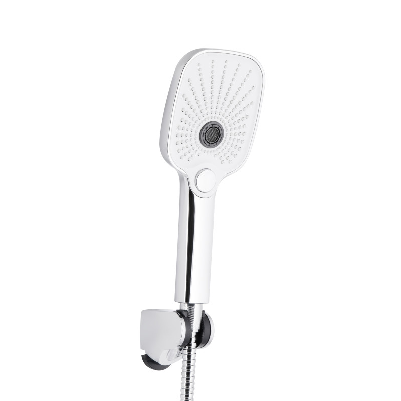 Змішувач для ванни Qtap Gemini (з душовим гарнітуром) QTGEM259CRW45683 Chrome/White