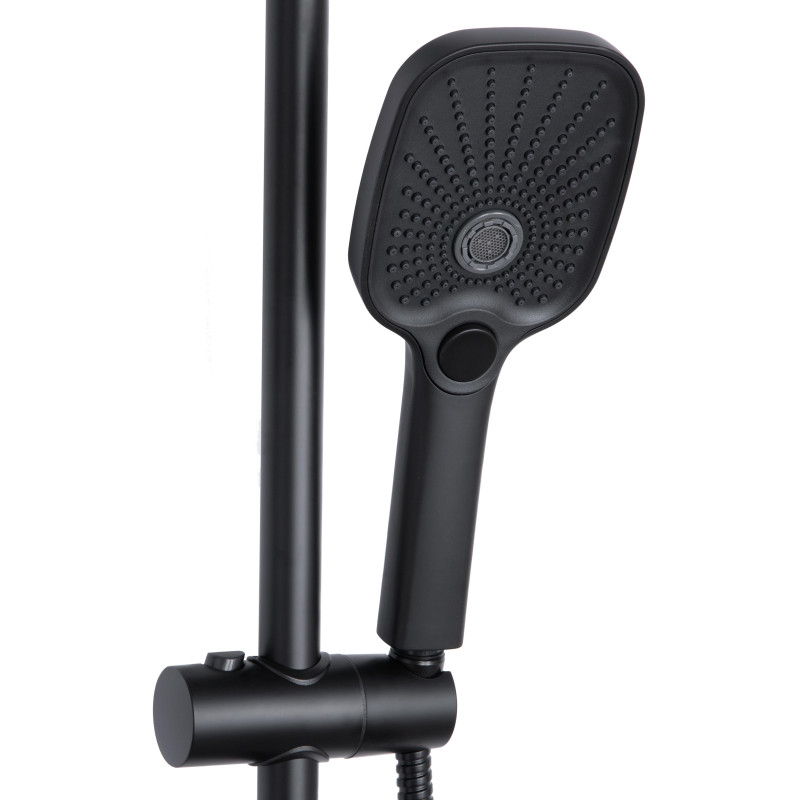 Душова система універсальна Qtap Gemini на три споживача (з виливом) QTGEM111BLM45686 Black Matt